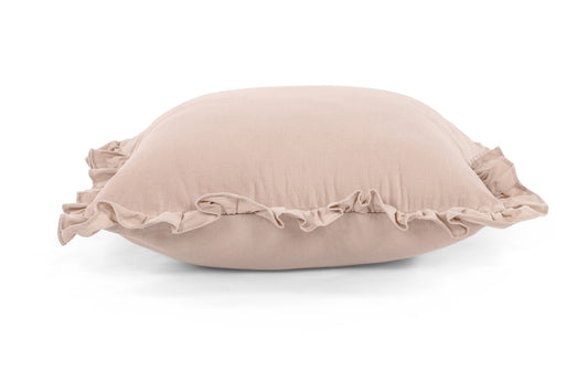 Gepersonaliseerd kussen met franjes - Beige