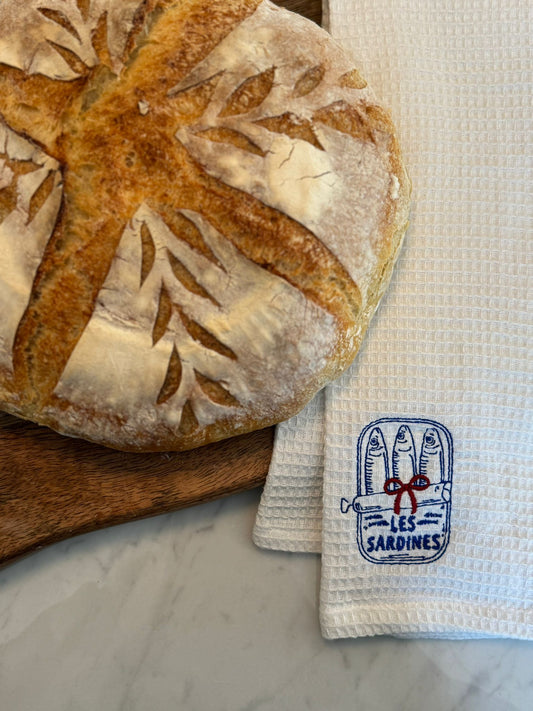 Keukenhanddoek met Sardienen