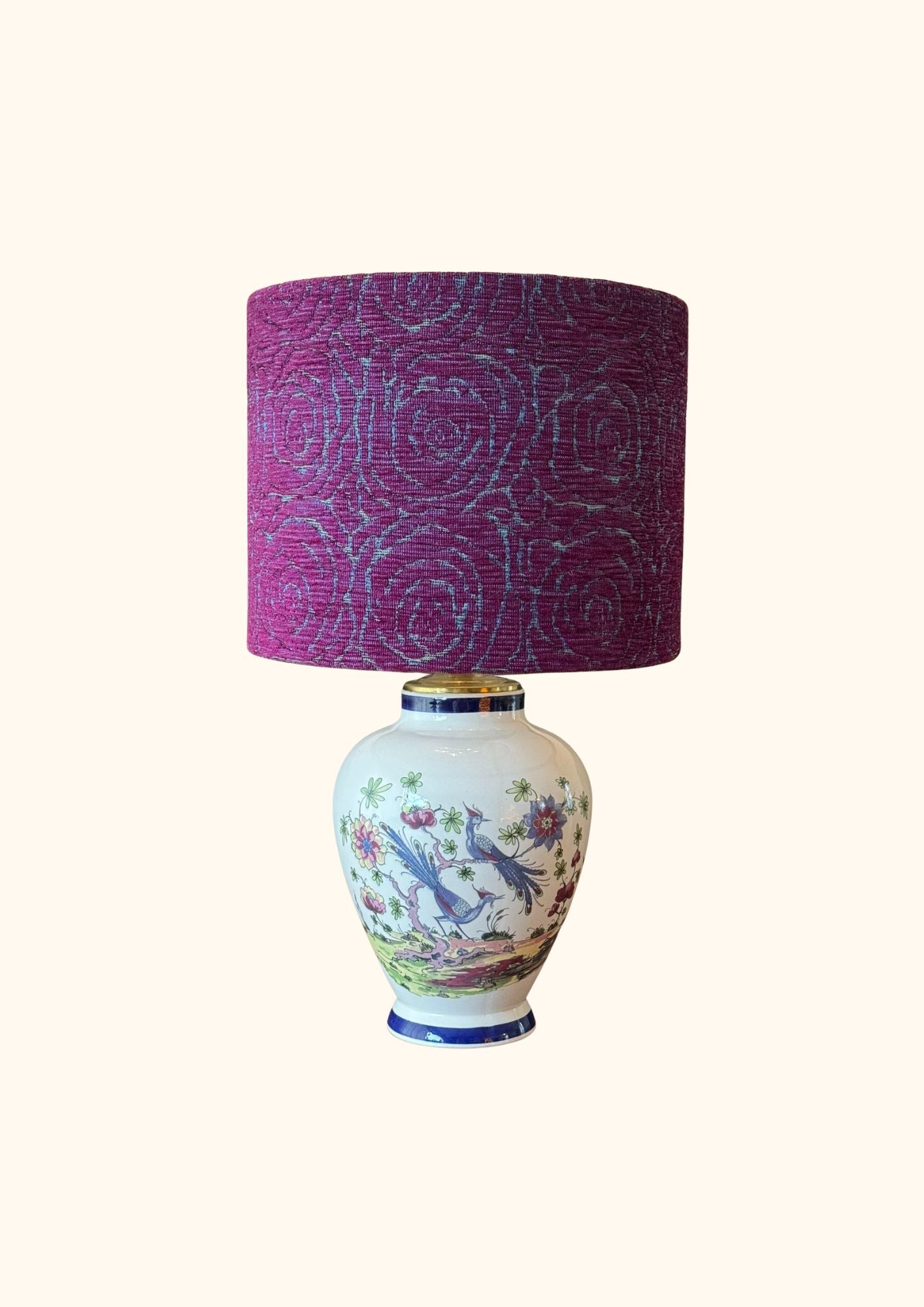 Purple Peacocks Dream Lamp
