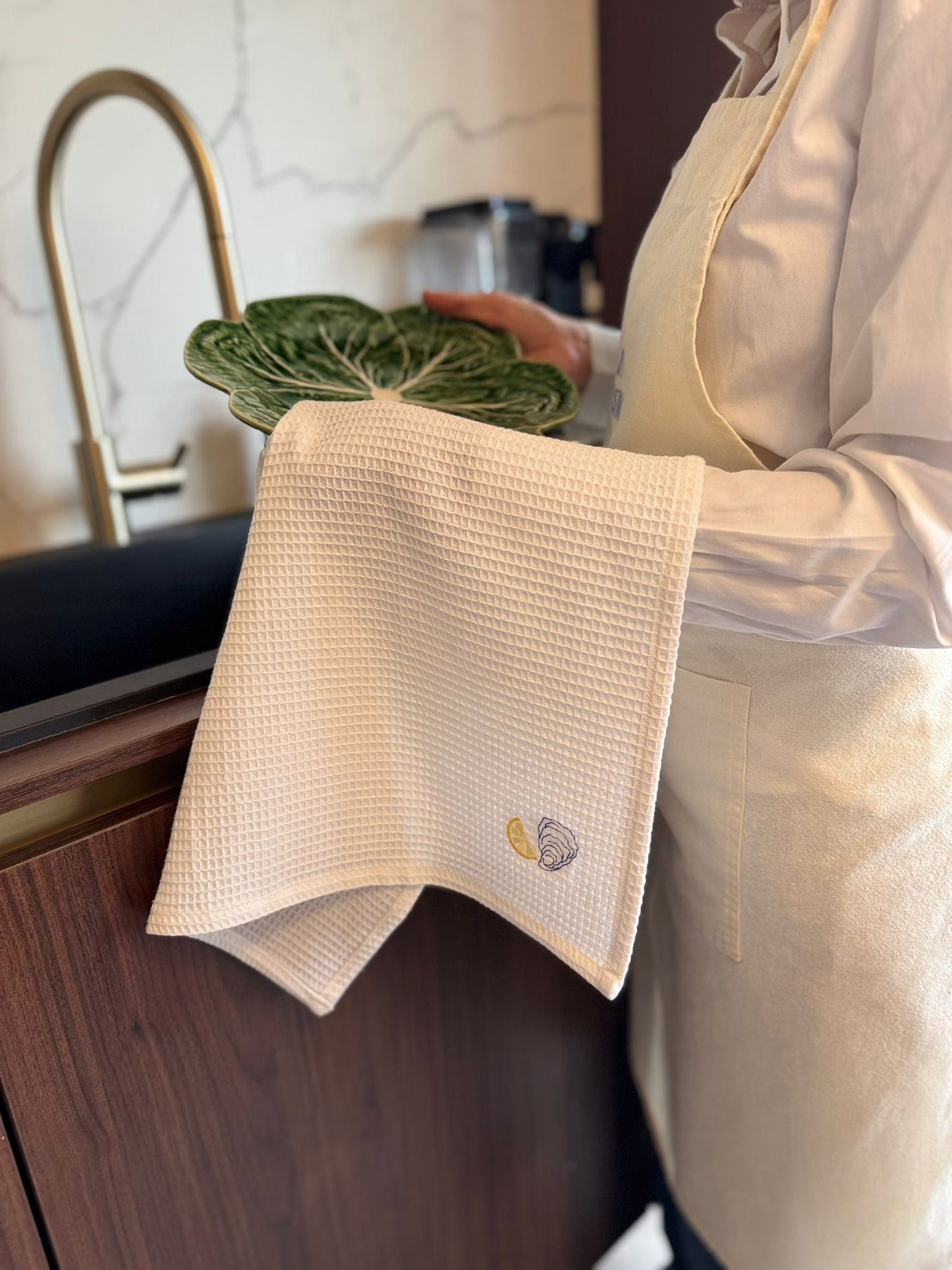 Keukenschort gepersonaliseerd - Ivoor