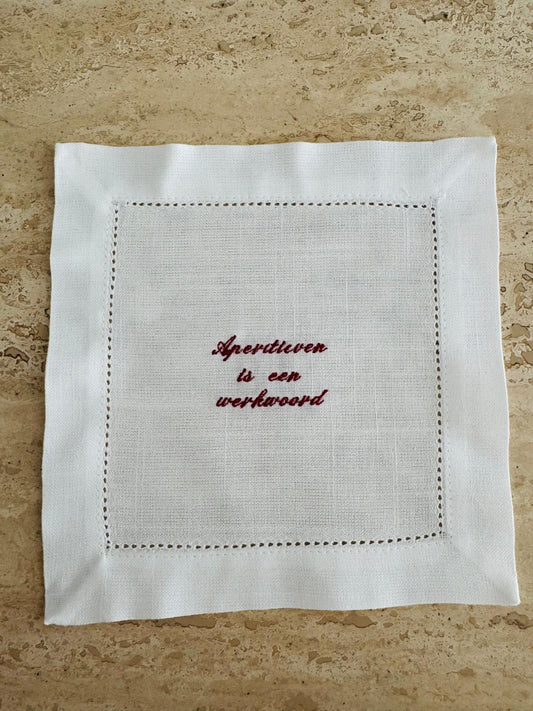 Cocktail Napkin - Aperitieven is een werkwoord