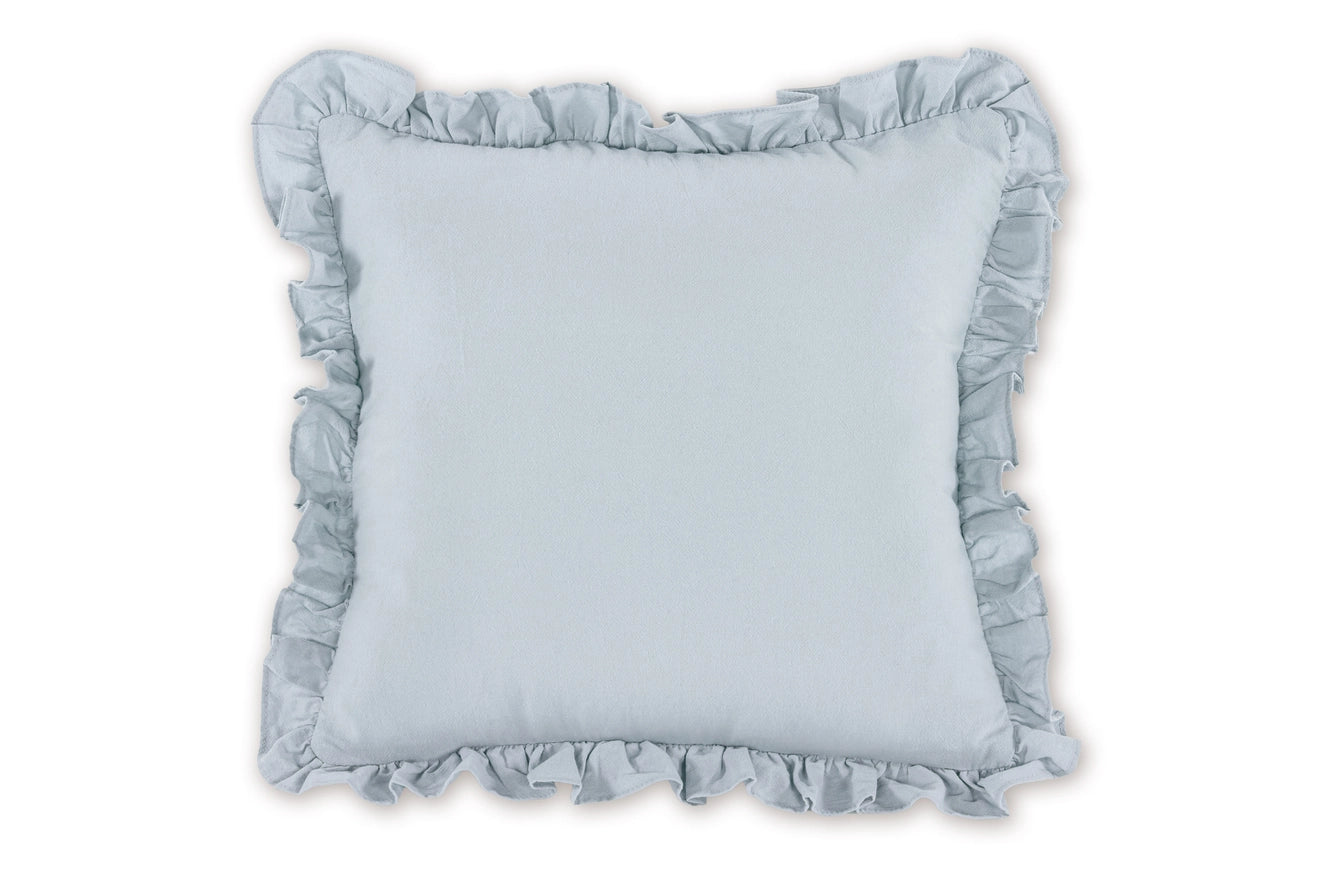 Gepersonaliseerd kussen met franjes - Blauw