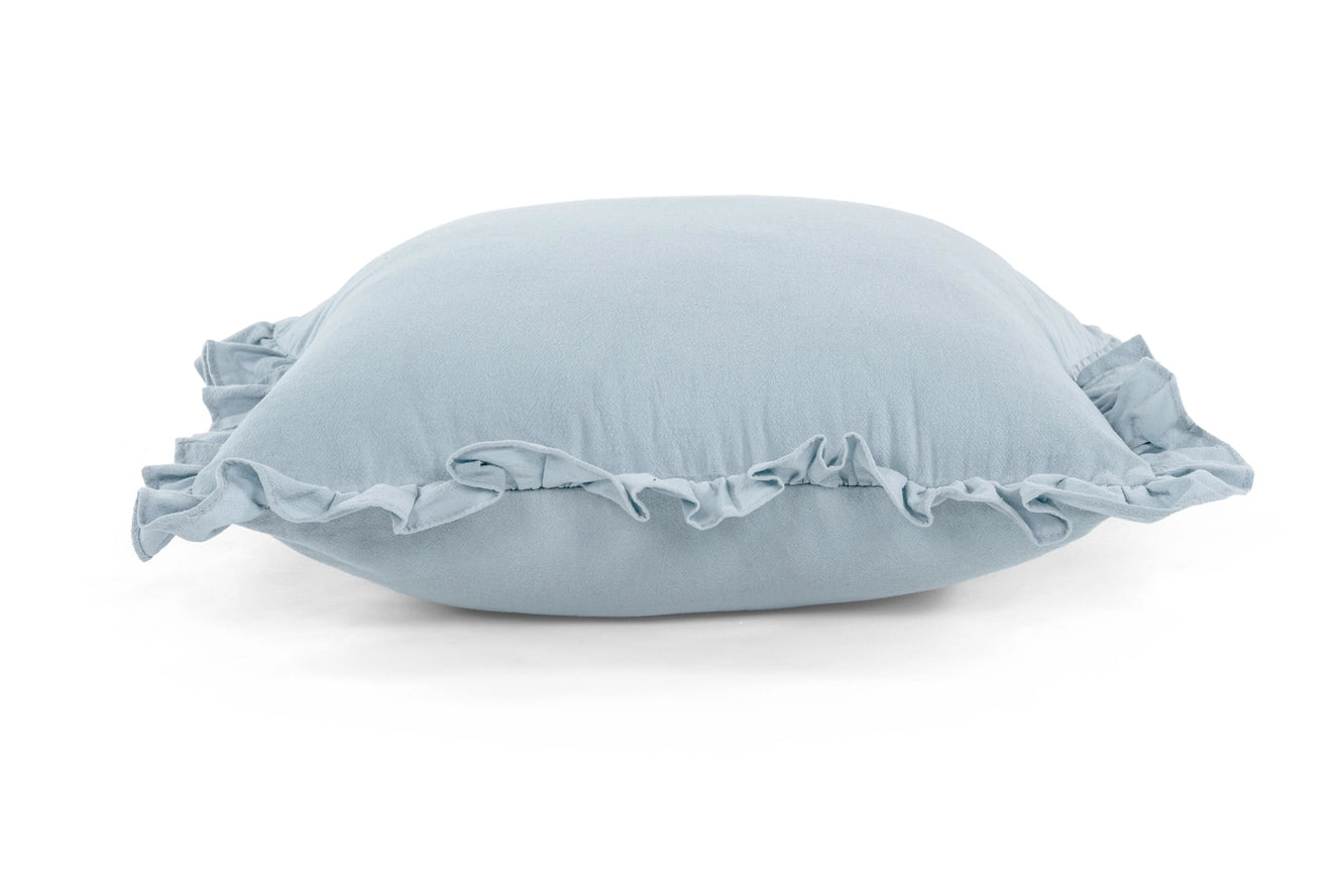 Gepersonaliseerd kussen met franjes - Blauw