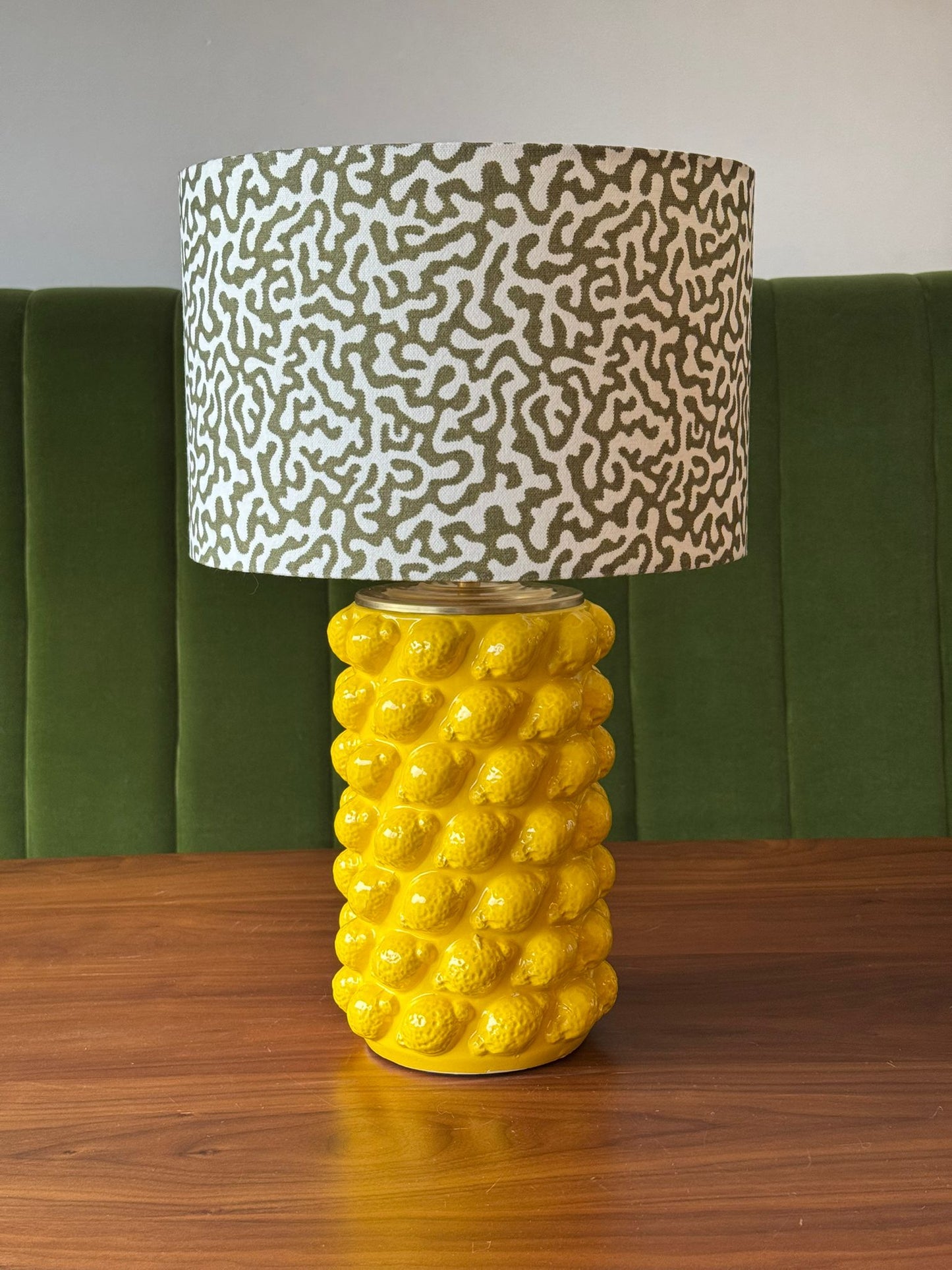 Green swirl lemon Lamp