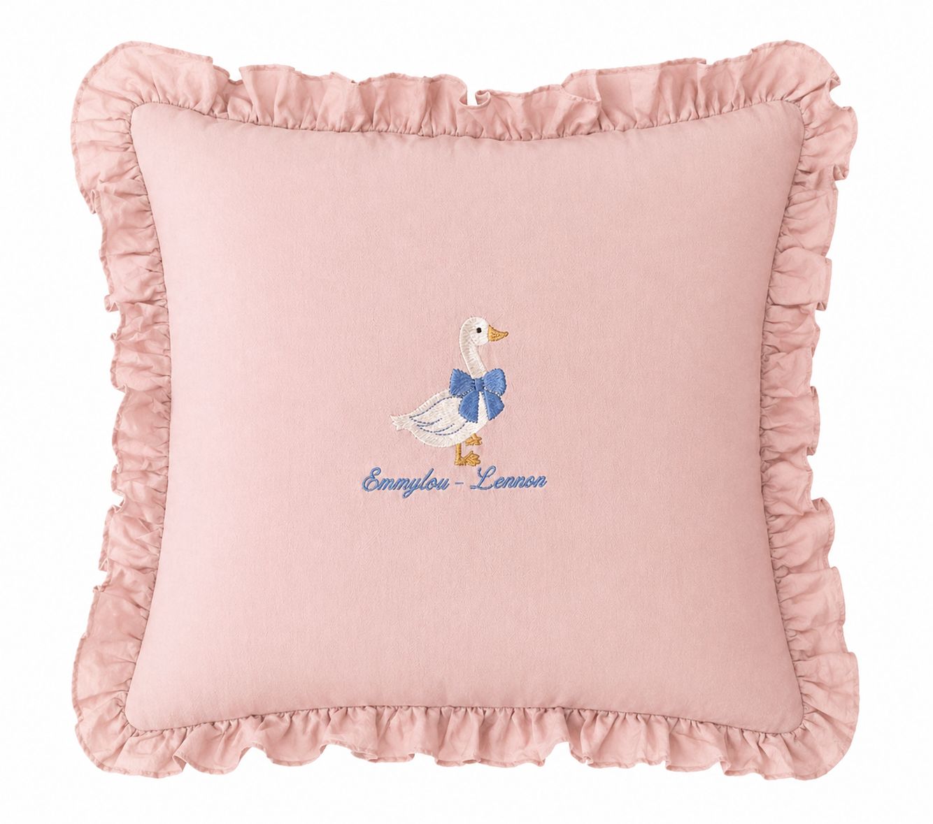 Gepersonaliseerd kussen met franjes - Blauw