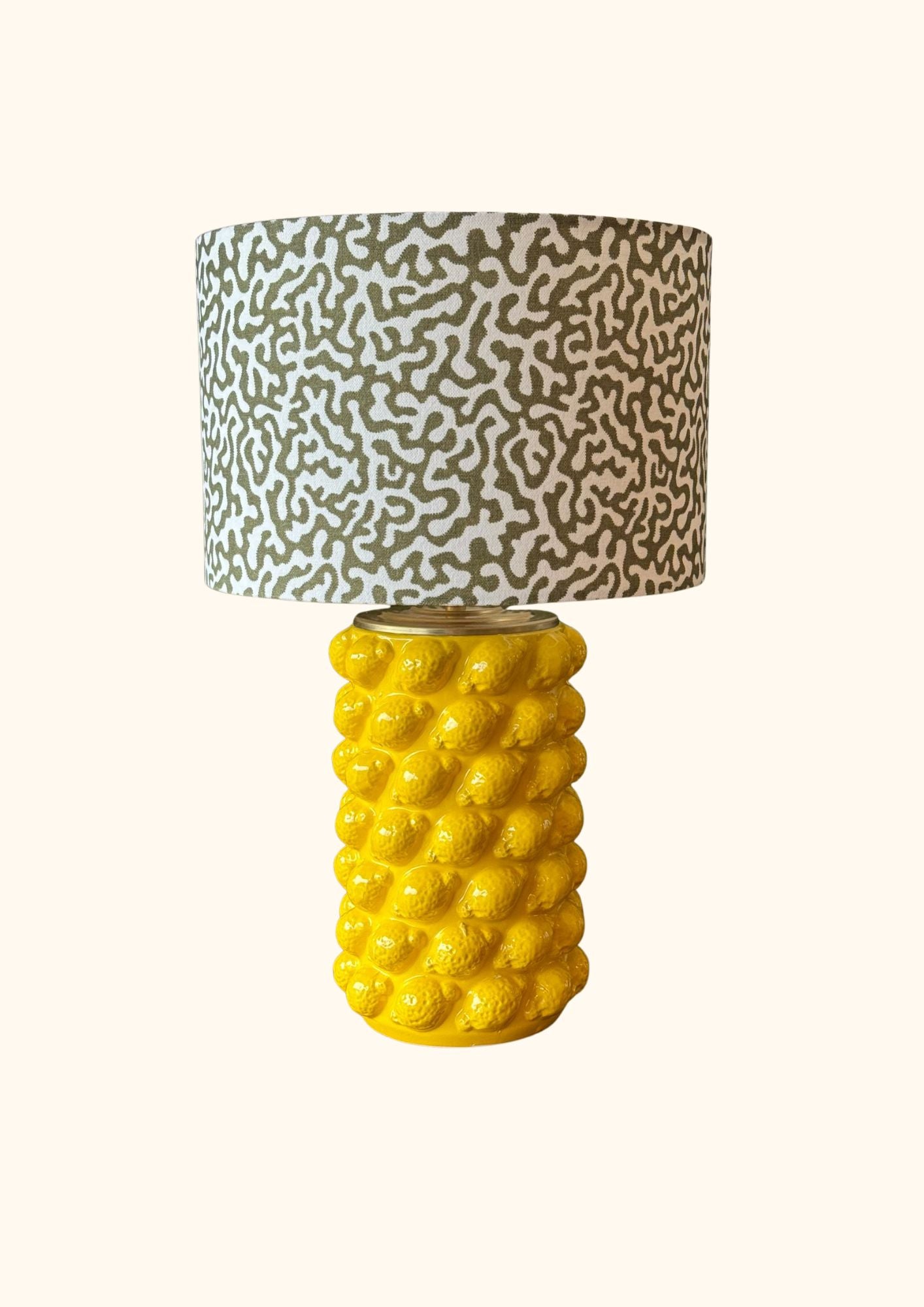 Green swirl lemon Lamp