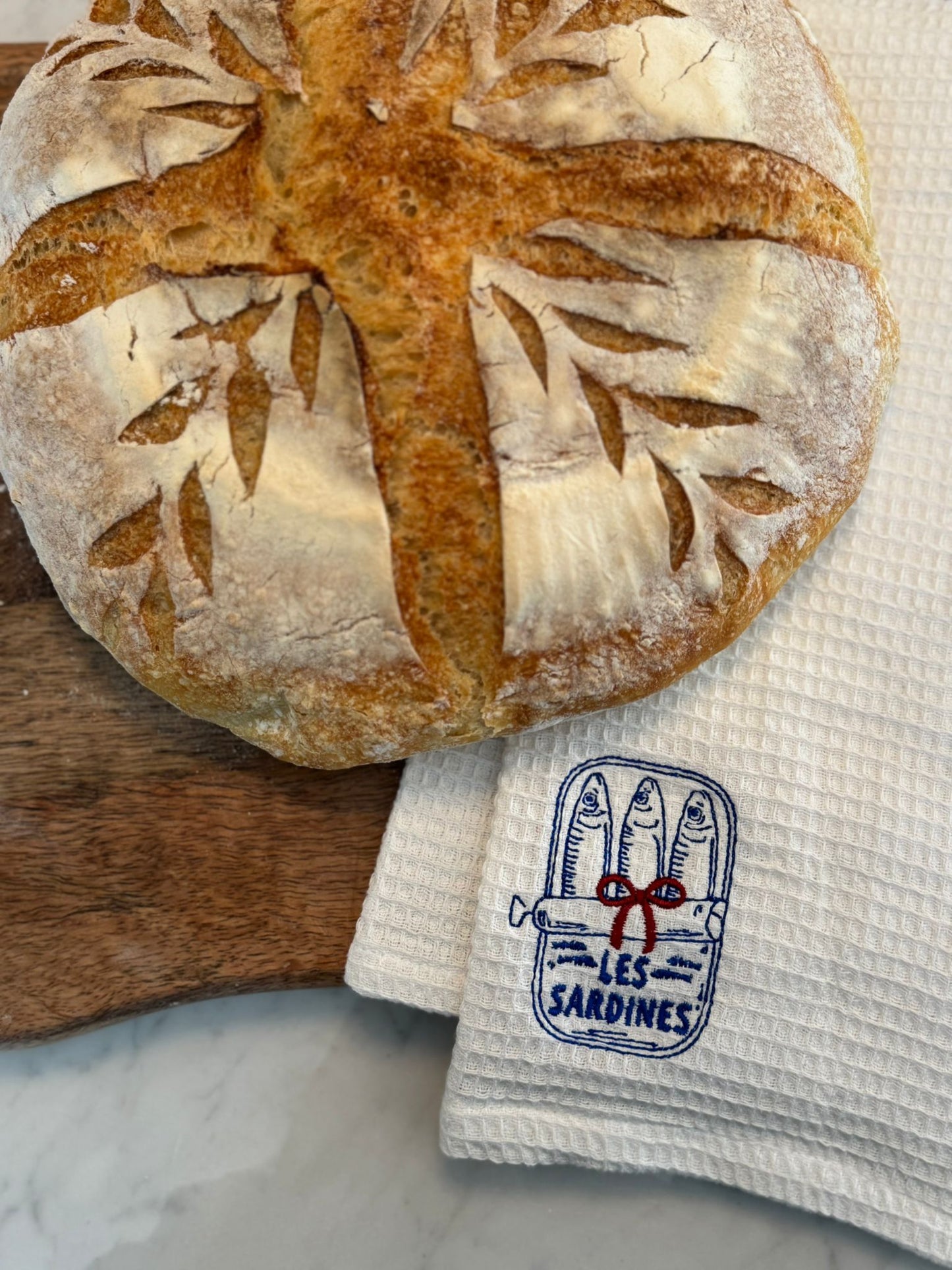 Keukenhanddoek met Sardienen