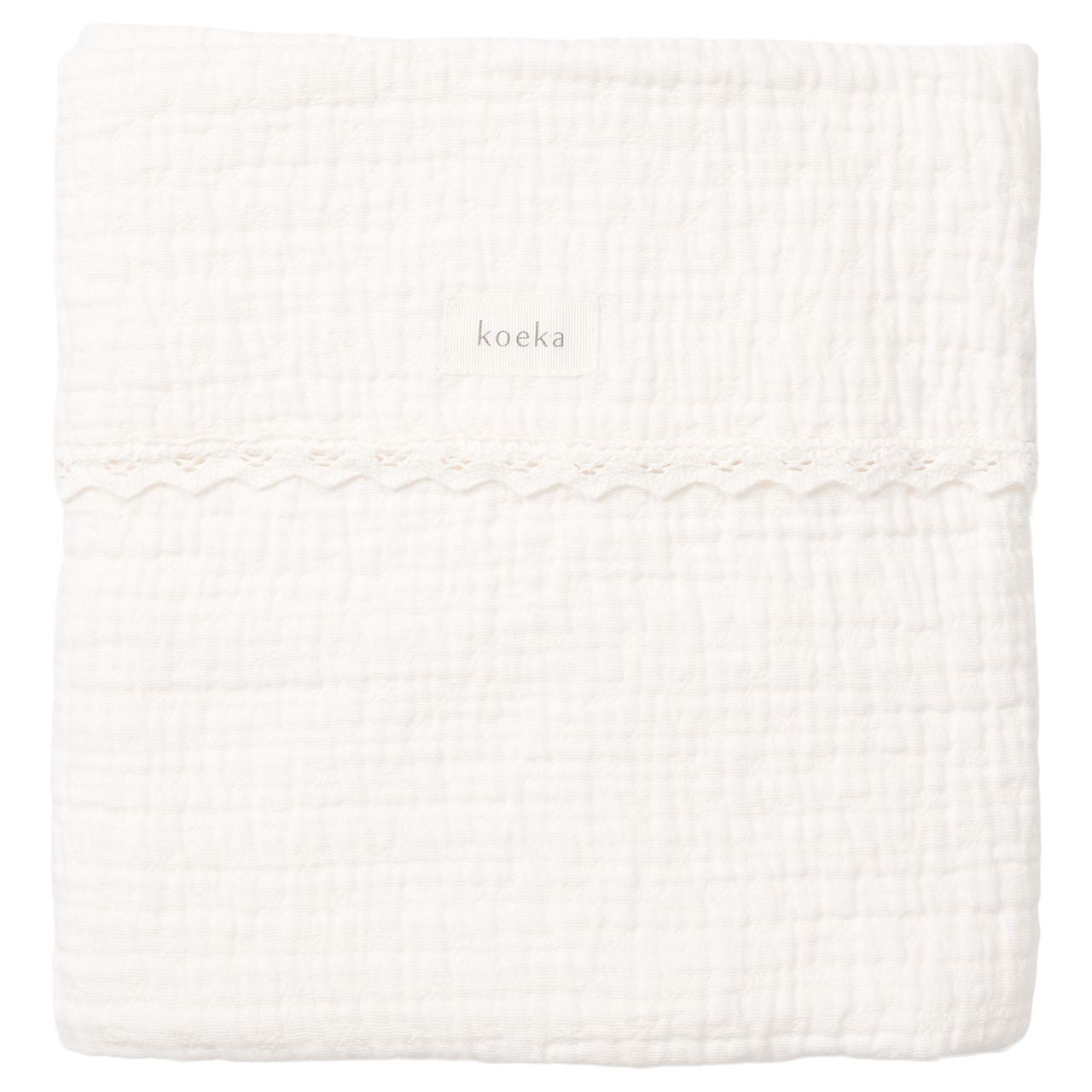 Wiegdeken Gepersonaliseerd Wit - Koeka 150x100 cm