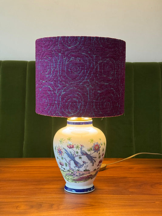 Purple Peacocks Dream Lamp