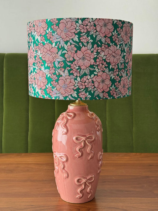 Pink Ribbon Flower Lamp