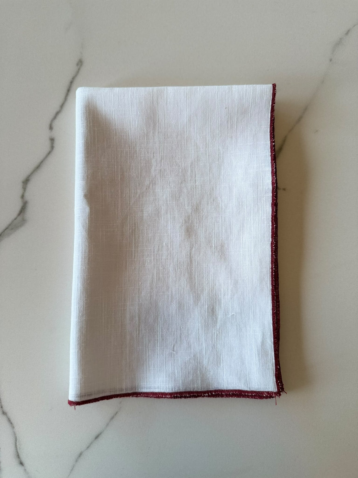 Gepersonaliseerde 100% Linnen Servet Bordeaux - Set van 2