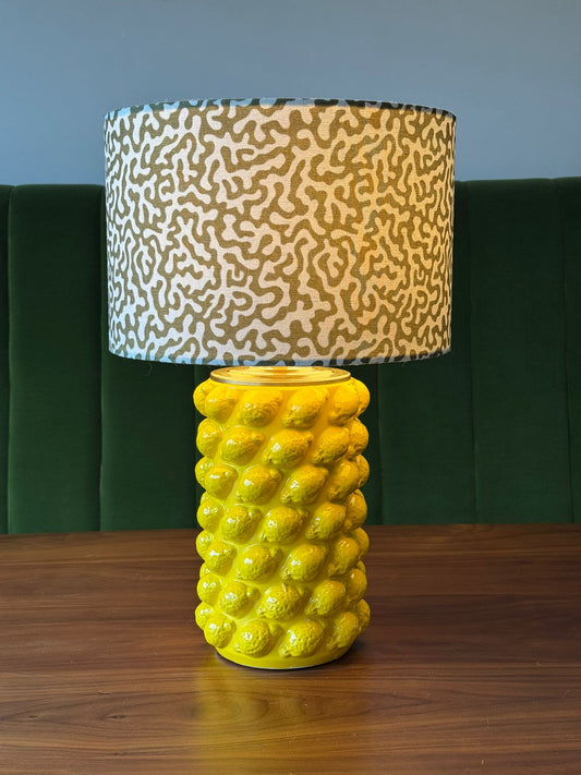Green swirl lemon Lamp