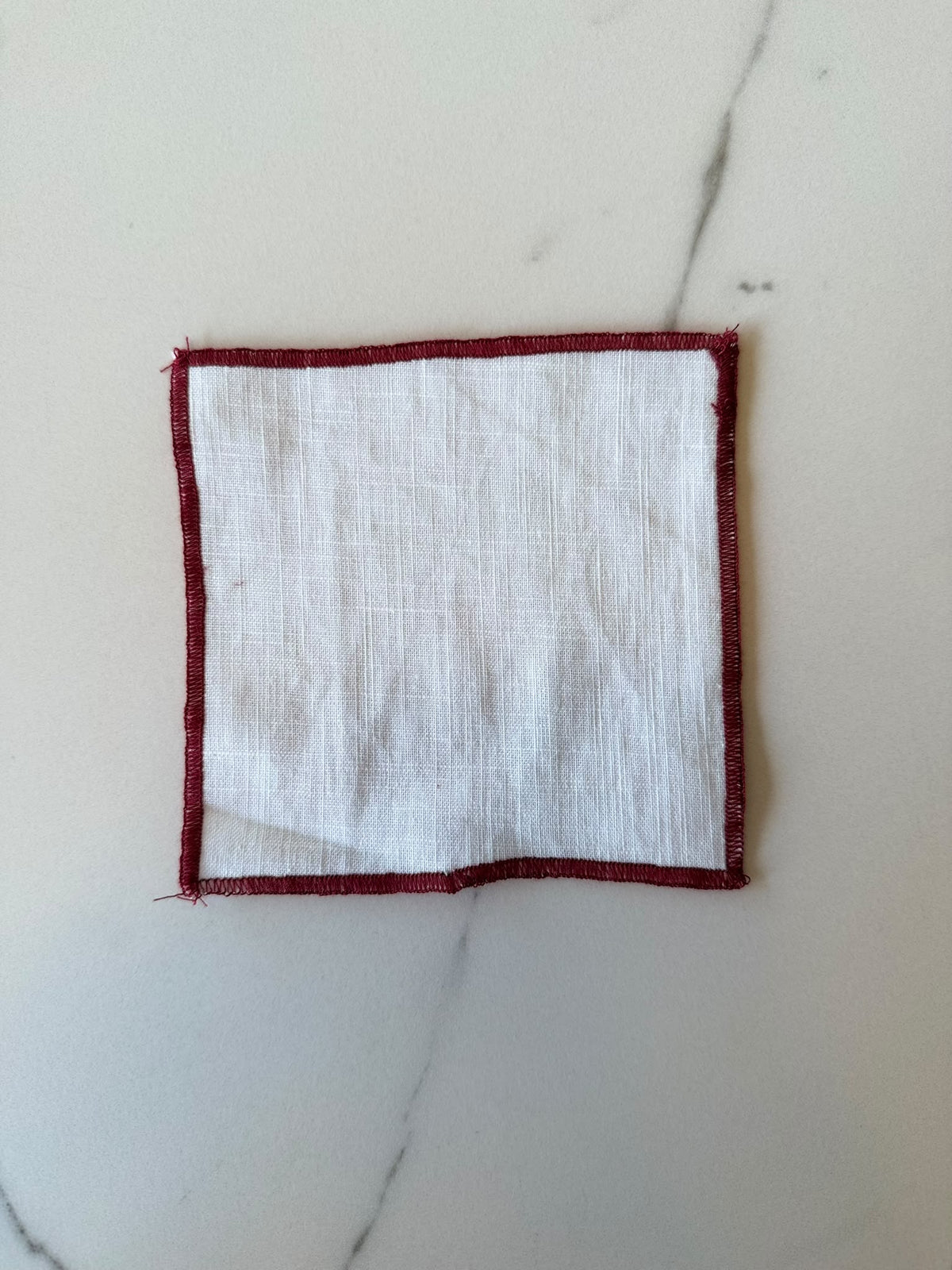 Gepersonaliseerde linnen cocktail napkin - Bordeaux