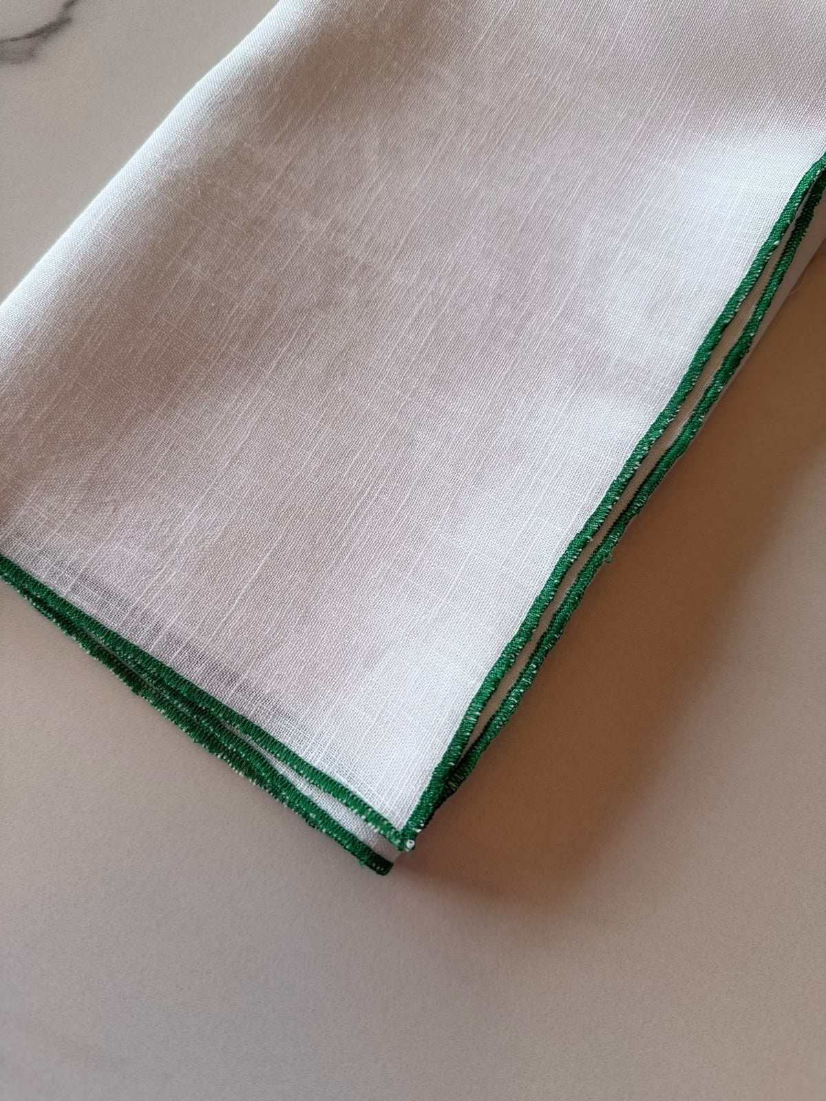 Gepersonaliseerde 100% Linnen Servet Groen - Set van 2