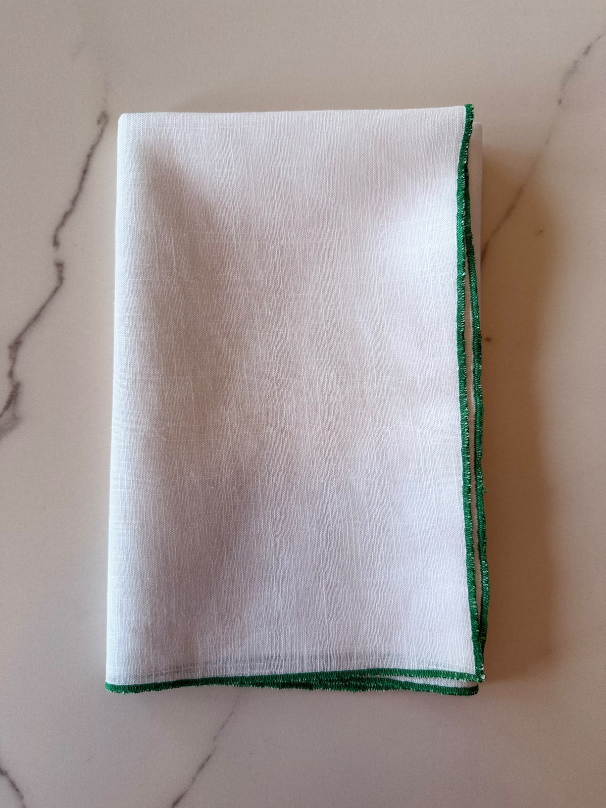 Gepersonaliseerde 100% Linnen Servet Groen - Set van 2