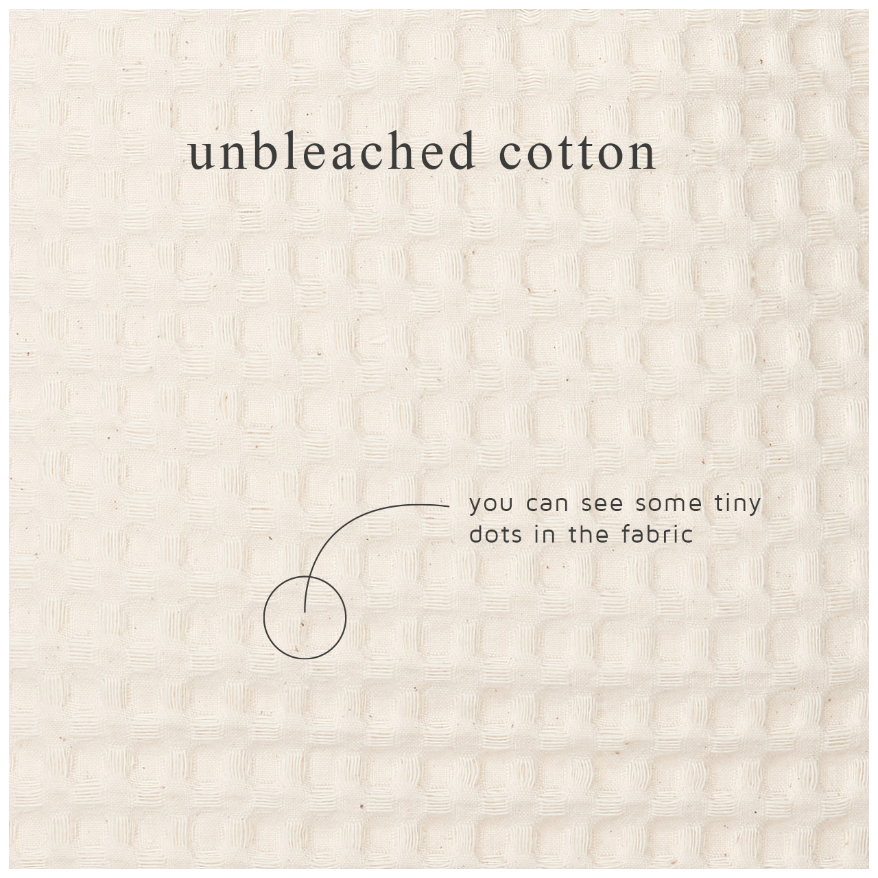 Deken Gepersonaliseerd Wafelstructuur Ecru - Koeka 100x75cm