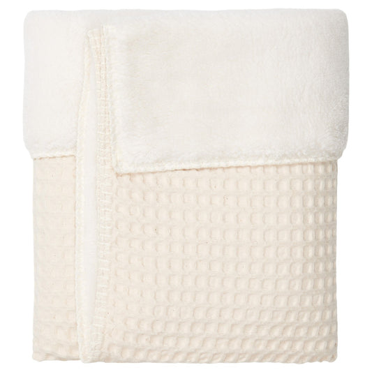 Deken Gepersonaliseerd Wafelstructuur Ecru - Koeka 100x75cm
