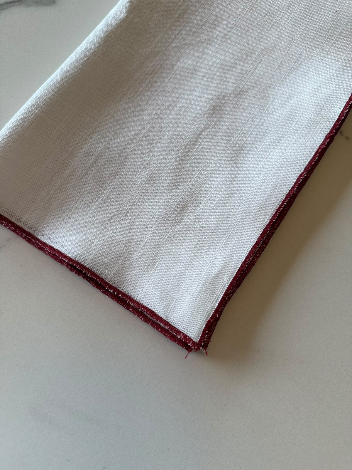 Gepersonaliseerde 100% Linnen Servet Bordeaux - Set van 2