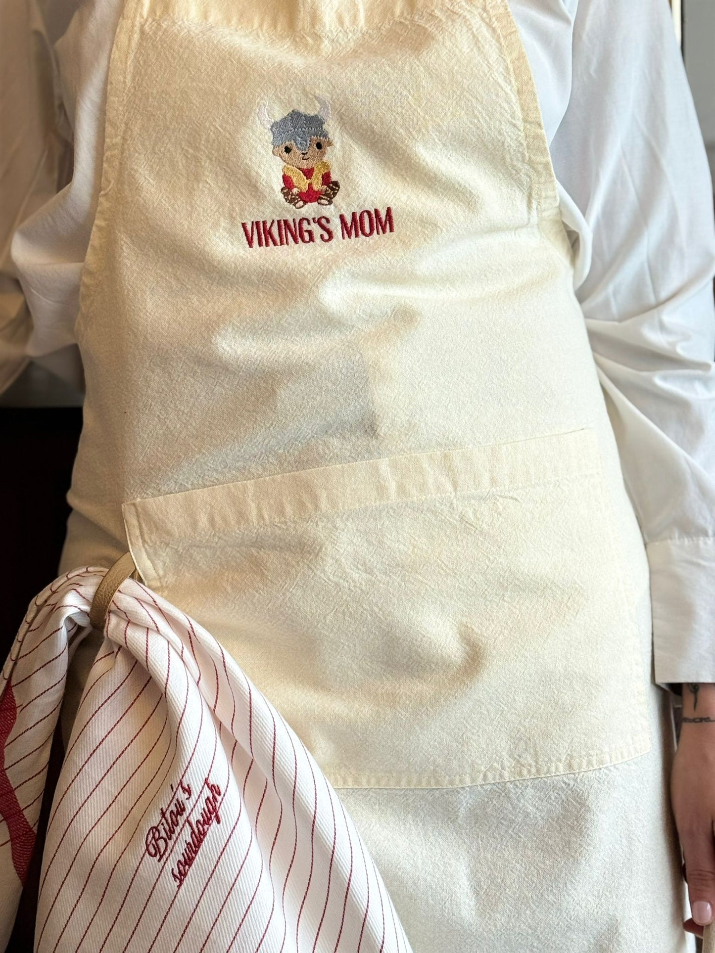 Keukenschort gepersonaliseerd - Ivoor