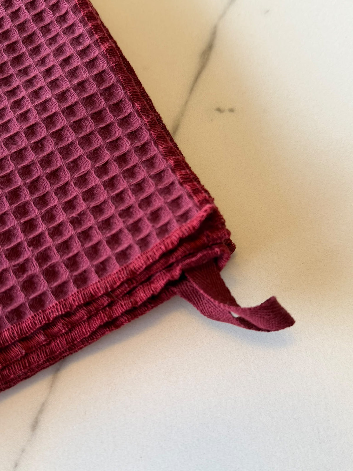 Gepersonaliseerde bordeaux wafelstof keukenhanddoek - bordeaux