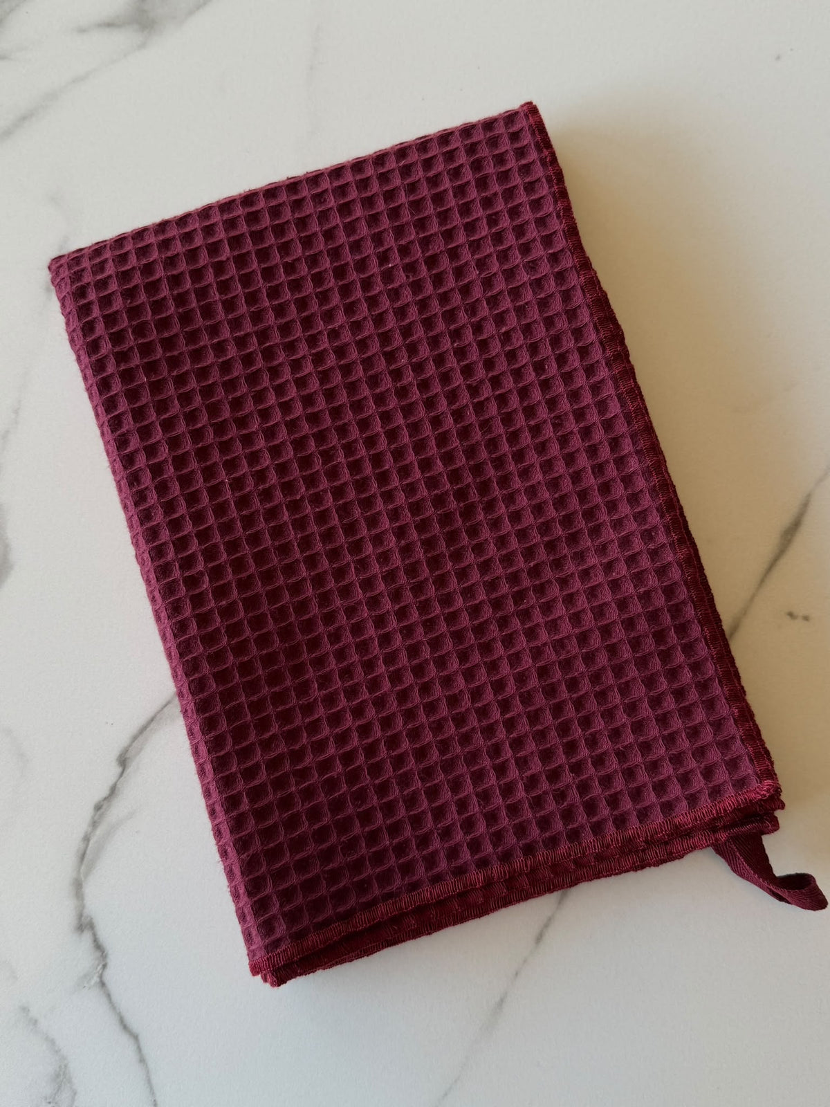 Gepersonaliseerde bordeaux wafelstof keukenhanddoek - bordeaux